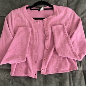 Pink cropped sweater